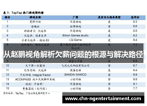 从赵鹏视角解析欠薪问题的根源与解决路径